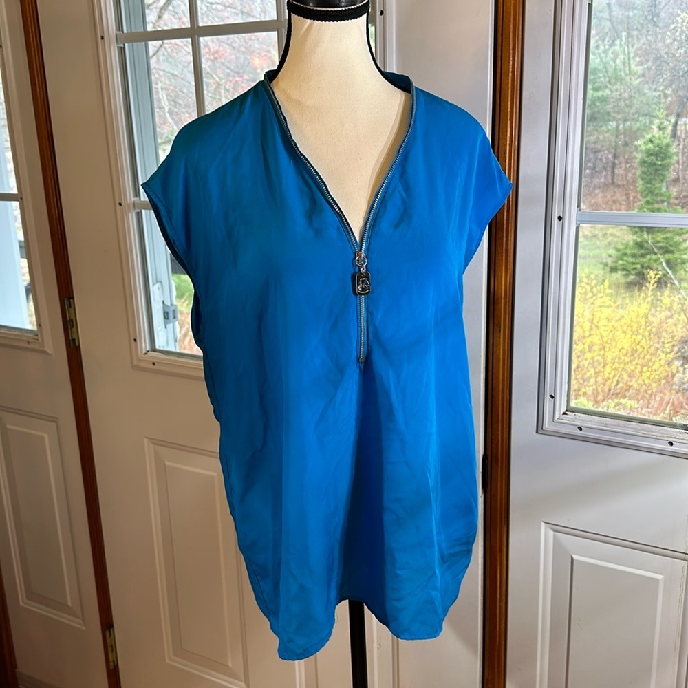 Michael Kors Sheer Zippered Top